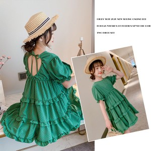 ワンピース キッズ 子供服 女の子 夏 キッズワンピース 半袖ワンピース 無地 フリル 子供ドレス ジュニア お姫様 おしゃれ 可愛い カジュ