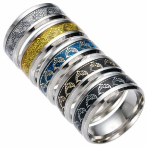 チタンリング イルカ メンズ メタルリング シンプル アクセサリー 指輪
