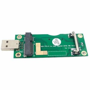 Sourcingbay Mini PCI-E  USB2.0 変換アダプター SIMカードスロット付き WWAN/LTE モジュール対応