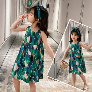 子供服 ワンピース ノースリーブ 春夏 女の子 キッズワンピース 薄手 キャミソール チュニック 子供ドレス ジュニア おしゃれ 可愛い 涼