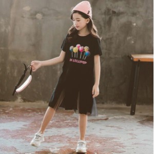 子供服 ワンピース キッズ 子供ドレス dress 韓国子供服 ジュニア 女の子 夏 半袖 膝丈ワンピース レース 丸首 カジュアル おしゃれ 可愛