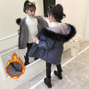 中綿コート キッズ 子供服 女の子 冬服 子供コート アウター 厚手 ダウン風コート キッズコート ロングコート 中綿ジャケット フード付き