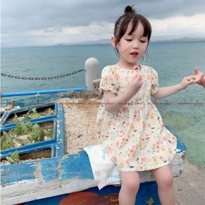 ガールズフローラルドレス2021夏の新しい韓国の女の子ベビー子供服子供服
