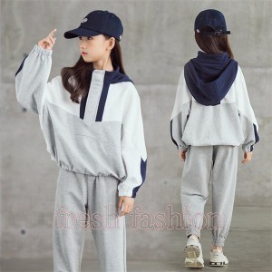 子供服 セットアップ キッズ 女の子 長袖 2点セット トップス+長ズボン 子ども服 春秋 冬キッズ用 学生服 ジュニア 上下 セット ダンス衣