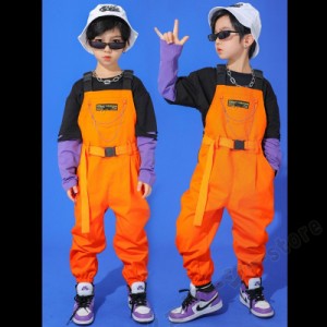 キッズダンス衣装 セットアップ サロペット キッズ 男の子 女の子 韓国子供服 トップス 舞台服 ダンス衣装 ステージ服 子供ダンス 長袖 