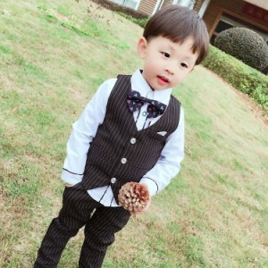 フォーマル スーツ 男の子 子供服 キッズ/ベビー フォーマル スーツ 男の子 七五三 長袖   結婚式 発表会 カジュアル シャツ ベスト ズボ