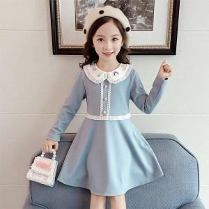 ワンピース レースドレス 韓国子供服 ジュニア dress 通学/通園 ワンピ キッズ用プルオーバー 韓国 子ども服　春 秋 女の子 キッズ用