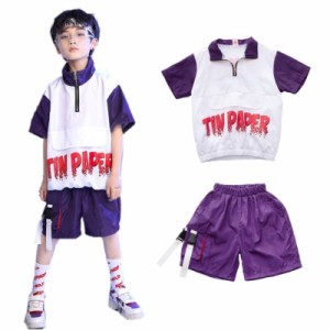 キッズダンス衣装 キッズ　ダンス 衣装 ヒップホップ hiphop 子供 ダンストップス ジャージ パンツ セットアップ 女の子 ダンス衣装 練習