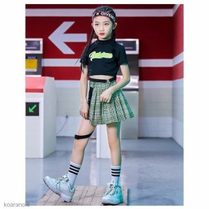 キッズダンス衣装 ヒップホップ HIPHOP ヒップホップ キッズダンス スカート タンクトップ まとめ買い ステージ衣装 子供 ダンス衣装 練