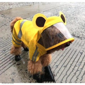 犬用 レインコート フード付き コスプレ アウトドア レインポンチョ 雨具 レインウェア 犬服レインコート 小型犬 中型犬 犬服