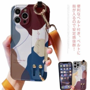 iphone/HUAWEI全機種対応 ショルダータイプ ストラップ 肩掛け 持ち手付き ベルト付き くすみカラー フィルム付き スマホケース