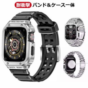 バンド apple アップルウォッチバンド メンズ カバー バンド カバー ケース 高級 watch 一体型 腕時計 高級ベルト ラバー 金属アレルギー