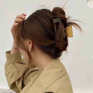 大きめ ヘアクリップ マット バンスクリップ 2個セット クリア 透明 ヘアクリップ 髪留め 簡単 大人 レディース ヘアアクセサリー 韓国 