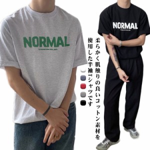 メンズ 半袖 Tシャツ ロゴt 春 夏 トップス カットソー 綿 送料無料 薄手 大きいサイズ 半そで ロゴプリントTシャツ おしゃれ ゆったり 