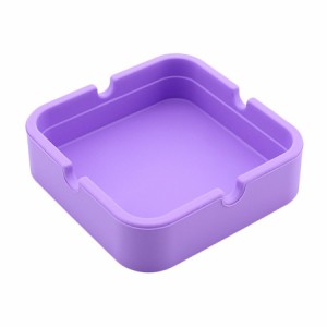 灰皿 タバコ灰皿 シリコン 灰皿 耐久性 多色選べる - 紫
