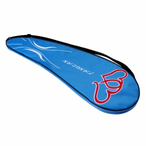 軽量 折り畳み収納でき 便利 ポータブル バドミントンラケットケース フルカバー ショルダー ソフト カバー 全3色 - ブルー
