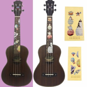 ウクレレ 4弦ギター フレットステッカー フィンガー デ インレイ 全2色