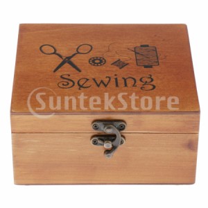縫製キット ソーイングキット 家庭用 木の縫うバスケット 裁縫箱 持ち運び簡単 軽量