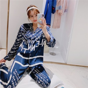 パジャマ ルームウェア レディース オシャレ 部屋着 長袖 前開き シャツ 上下 セットアップ 春秋 30代 40代 寝巻き ルームウェア