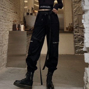 ボトムス カーゴパンツ スポーティ ヒップホップ ダンス 衣装 韓国ファッション ストリート風 個性的 服 原宿系