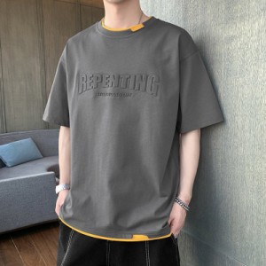 メンズTシャツ 半袖Tシャツ カットソー サマーTシャツ 五分袖 半袖 ティーシャツ 夏物 メンズ ファッション