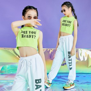 ステージ衣装 チアリーダー 衣装 ヒップホップ 女の子 韓国子供服 キッズダンス衣装 HIPHOP 応援団 ジャズダンス jazz ダンスウェア 練習