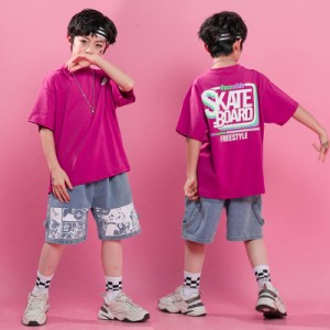 キッズダンス衣装 ヒップホップ キッズ ダンス 衣装 子供 セットアップ  夏ジャケット ジャズダンス ステージ衣装 トップス パンツ 韓国 