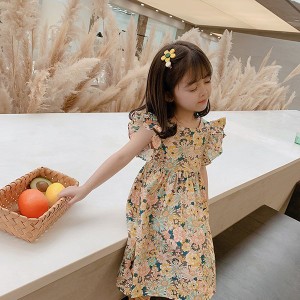 ワンピース キッズ 子供服 女の子 夏 キッズワンピース 花柄ワンピース 半袖 フリル 子供ドレス ベビー服 お姫様 おしゃれ 可愛い カジュ