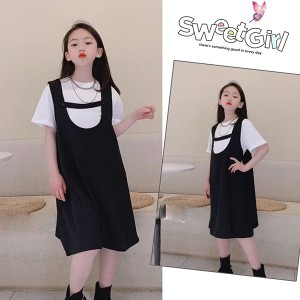 子供服 セットアップ キッズ 女の子 夏服 トップス 半袖 tシャツ ワンピース サロペット 韓国子ども服 ジュニア ベビー服 おしゃれ 可愛