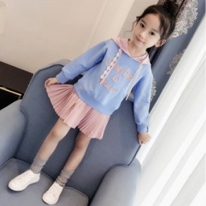 子供服 ニット 2点セット ニットトップス +スカート 女の子 子ども服 キッズ 女児 秋冬 上下 セットアップ ショート丈 スカート 可愛い