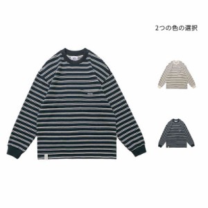 長袖 tシャツ メンズ 綿 ロングtシャツ クルーネック 袖リブ メンズ長袖tシャツメンズ リブ ロングTシャツ オーバーサイズ コットン ルー