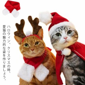 猫 犬 クリスマス マフラー 犬用 猫用 コスプレ 衣装 サンタ マント サンタローブ 仮装 コスチューム サンタクロース 着ぐるみ ペット服 