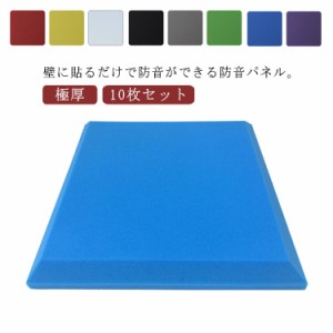 極厚 防音パネル 10枚セット 50×50cm 厚さ3cm 壁 天井 床 防音 賃貸 マンション アパート 防音ボード 吸音材 防音マット ポリウレタン 