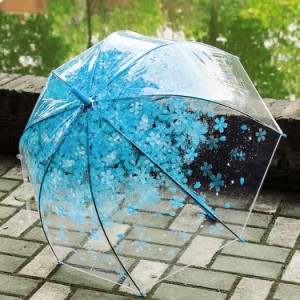 傘 レディース 長傘 ドーム型傘 レディース ビニール傘 桜柄 さくら 透明 人気 丈夫 雨傘 軽量 日傘 携帯用 かわいい バブル傘 ドーム傘 
