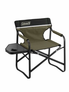 コールマン キャンプ用品 ファミリーチェア 椅子 サイドテーブル付デッキチェア(オリーブ) 2000033809 オリーブ