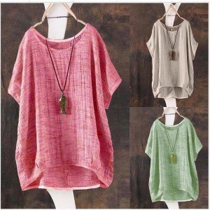 リネンtシャツ綿麻シャツブラウスナチュラル半袖トップス上着ゆったりTシャツ森ガール風カジュアル可愛いエレガント夏物エスニック風