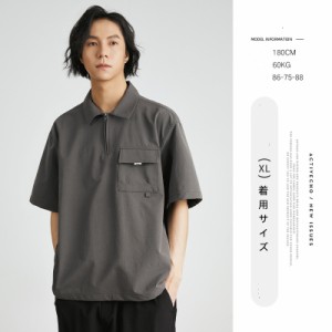 メンズ トッブス 2024春夏新作半袖 カジュアル 韓国風 短袖ワイシャツ / メンズアパレル ファッション AG8073