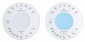  日本製 クリアボディ セレナ温・湿度計 / 温湿度計