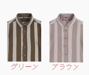 メンズ シャツ 男 カジュアル 新作 トッブス ワイシャツ ファッション ストライプ