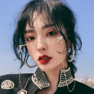 メガネ 眼鏡 ワイヤーグラス ゴールドorシルバー wire glasses jewelr / 中国 お洒落 かっこいい 韓国