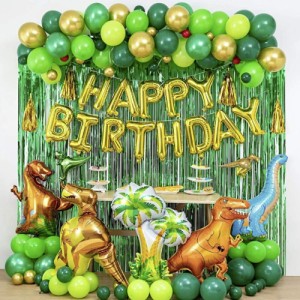 バルーン ガーランド 誕生日 恐竜 風船 HAPPY BIRTHDAY 飾り付け / おすすめ 人気