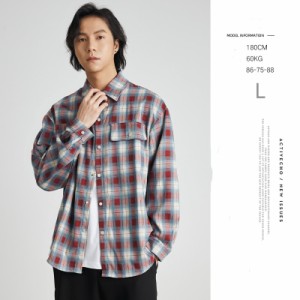 ファッションメンズ 男 2024春夏新作 カジュアル 韓国風 ワイシャツ チェック / メンズアパレル コート MX0079