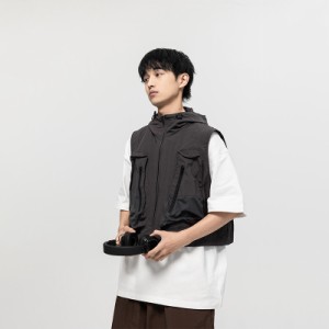 無地 ポケットトッブス 2024春夏新作 韓国風 カジュアル メンズ 男 ベスト / メンズアパレル ファッション NX-N875