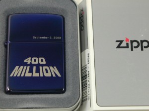 限定ジッポーZippo 4億個達成記念 400 Million 2003.9.3 by ムード・インディゴ・新品