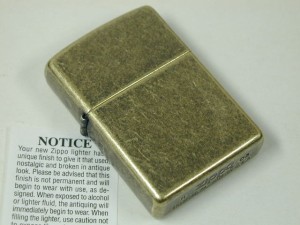 ジッポーZippoアンティークブラスAntique Brass 201FB 新品