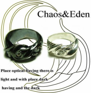ペアリング 2本セット シンプル お揃い 刻印無料 シルバー 偶数号 30号 FISS 天使と悪魔の羽をモチーフに「chaos&Eden」