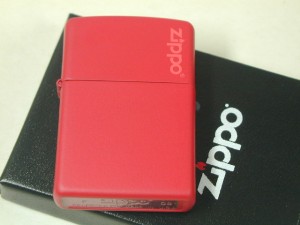 Zippo レッドマット（赤　無地）ジッポーロゴ#233