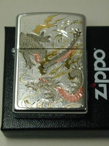 ジッポーZippo  ドラゴン ブラス 真鍮古美プレート　竜2BSM-DR2 リュウ龍