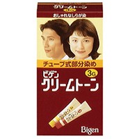 ビゲン クリームトーン3Gより明るい栗色　部分染め リタッチ ヘアカラー 白髪染め クリームヘアカラー クリームタイプ 明るい白髪染め