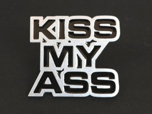 【メール便対応】ベルト バックル KISS MY ASS buc-00250【ハーレー バイカー ベルト メタル 交換 取替え メンズ 革ベルト 簡単取り替え 